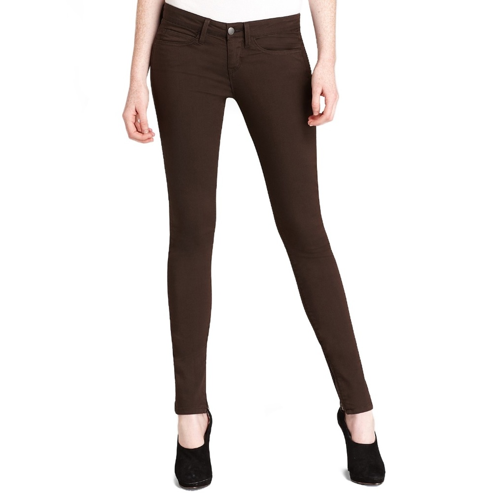 VINCE Dark Olive Brown Zip Leg Skinny Jeans 24